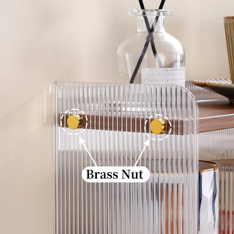 Elegant Fusion of Solid Wood and Acrylic Glass