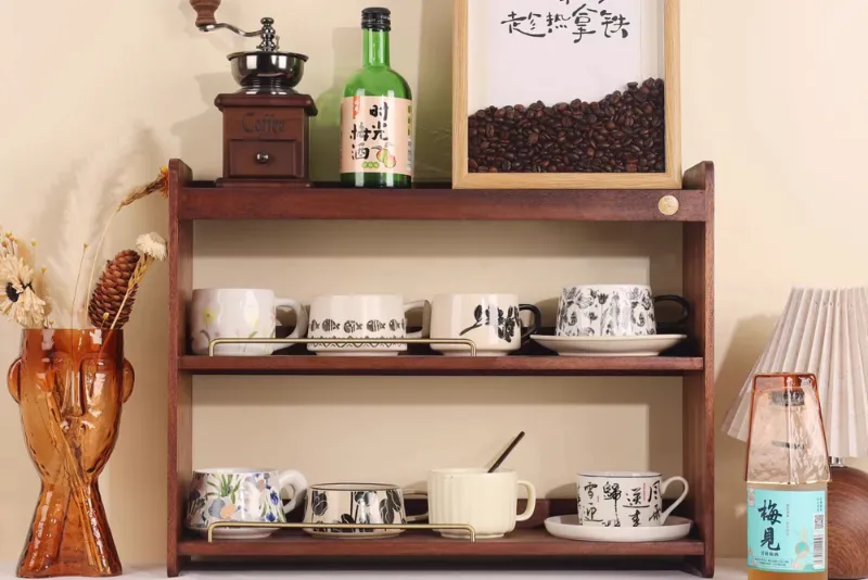 Walnut Wood/Cherry Wood Mug Organizer