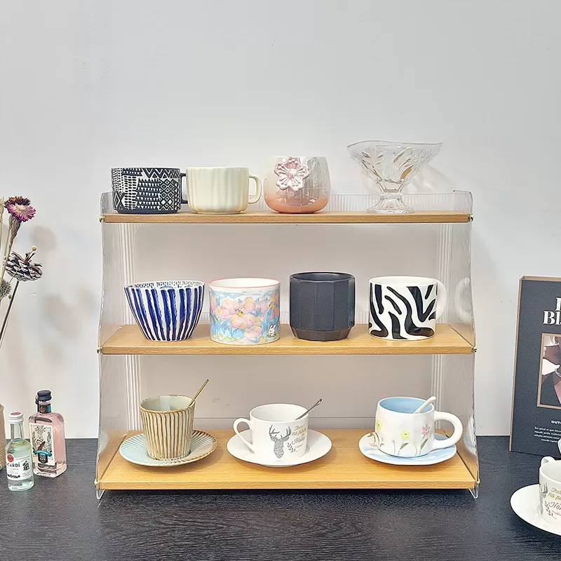Customization acrylic and solid wooden cup holder