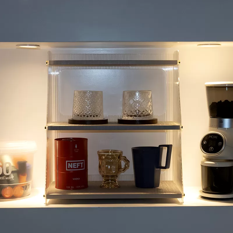 Customization acrylic and solid wooden cup holder