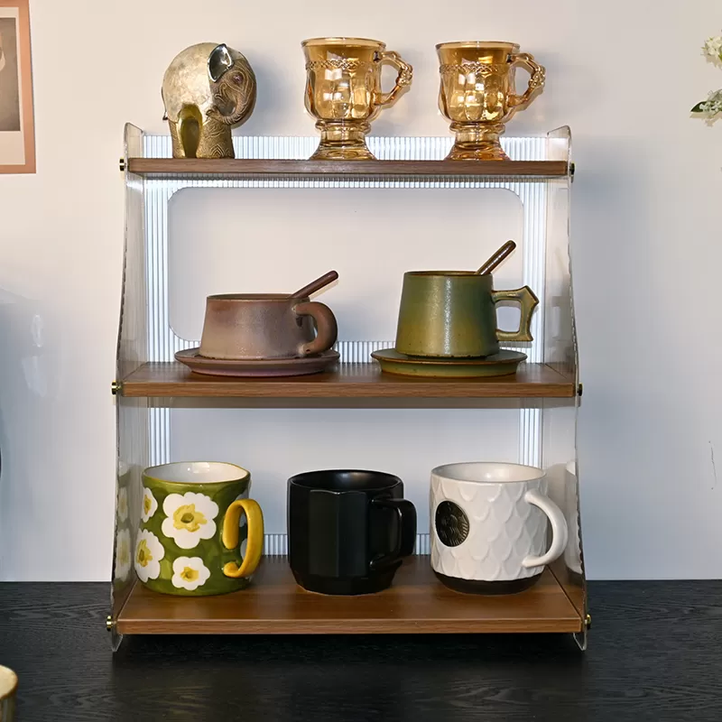 Customization acrylic and solid wooden cup holder