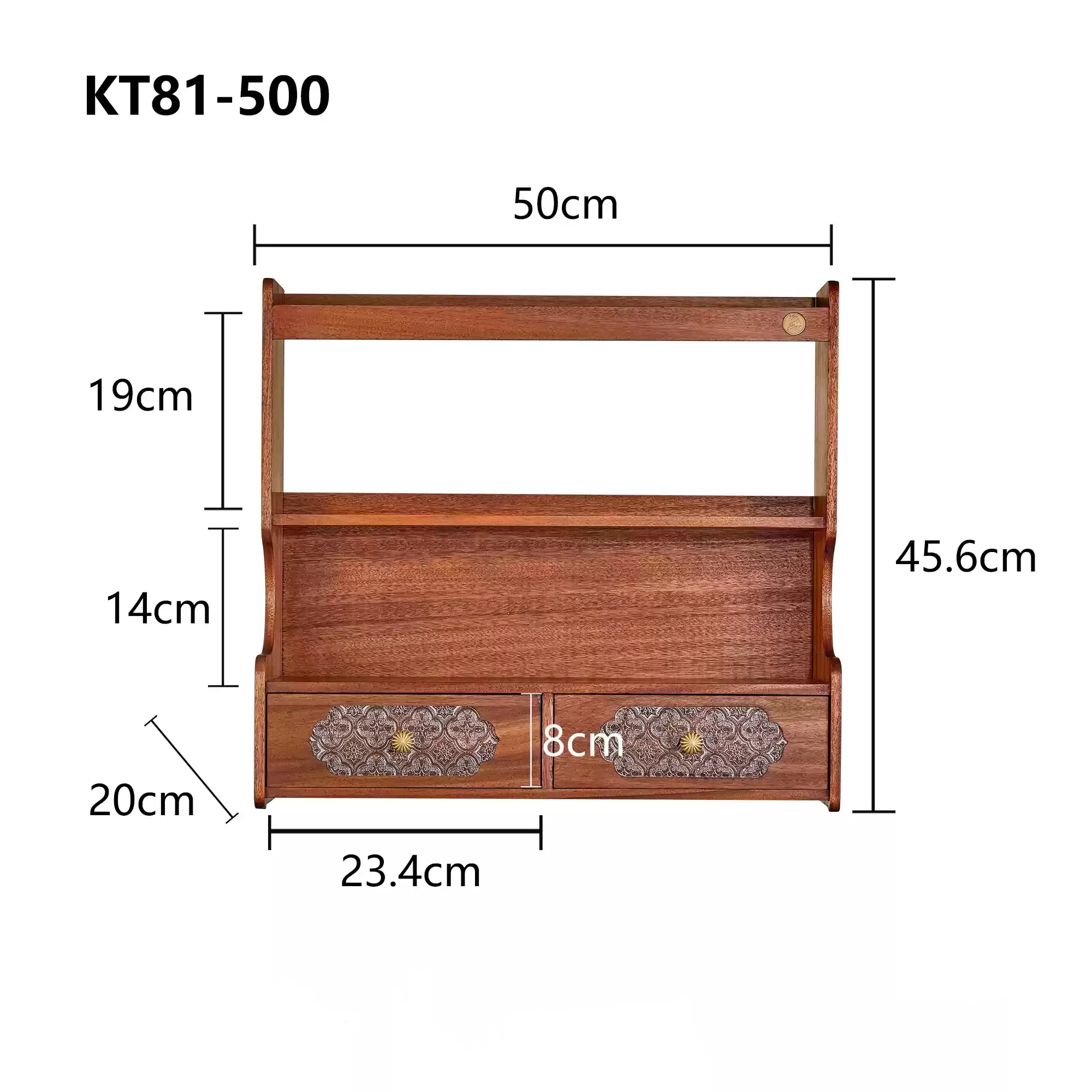 Desktop Rustic Wooden cups Holders with Drawer