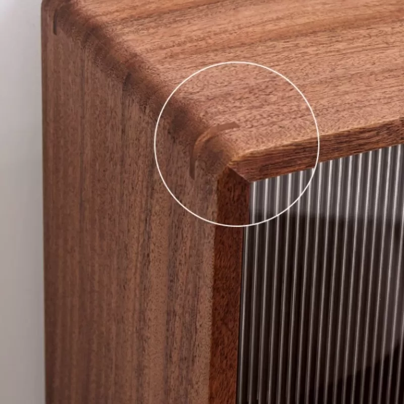 Elegant Fusion of Solid Wood and Acrylic Glass