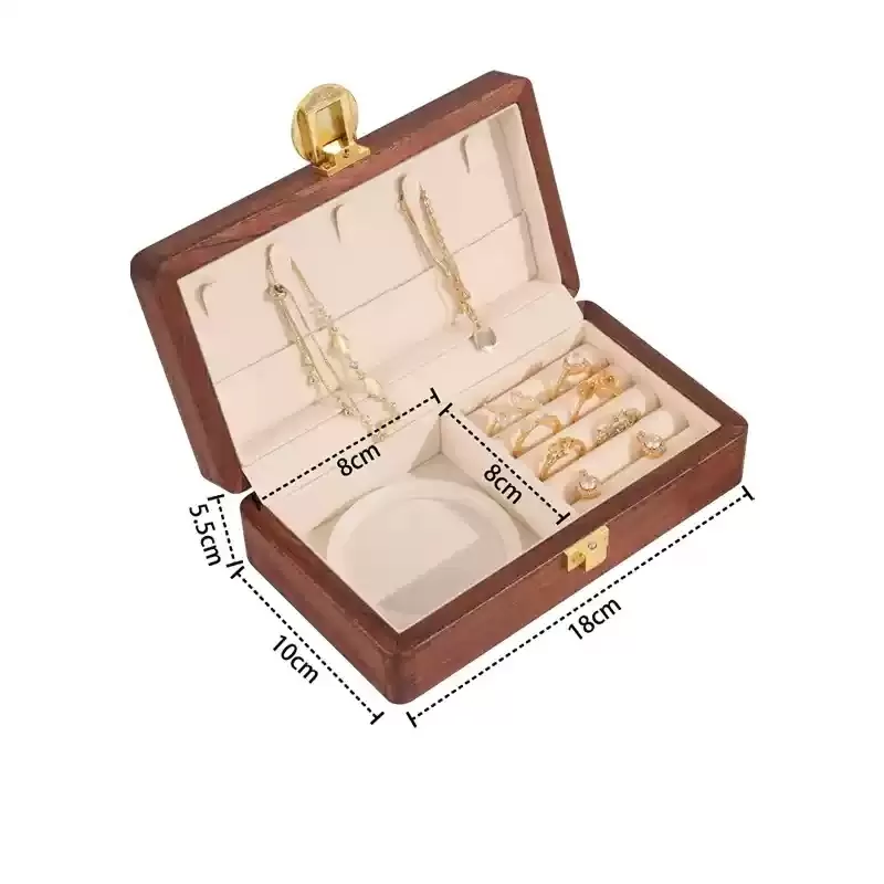Unique Wooden Jewelry Organization Containers Carry Storage Box