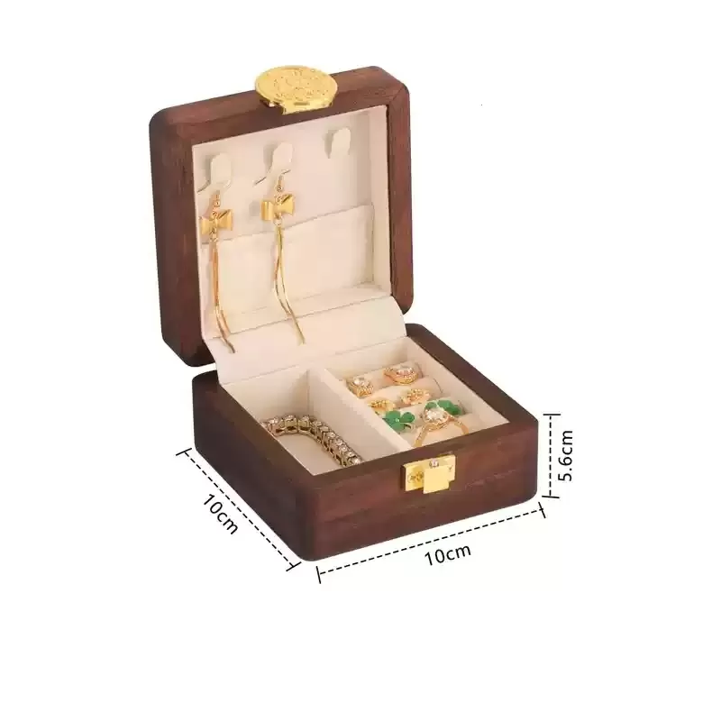 Unique Wooden Jewelry Organization Containers Carry Storage Box