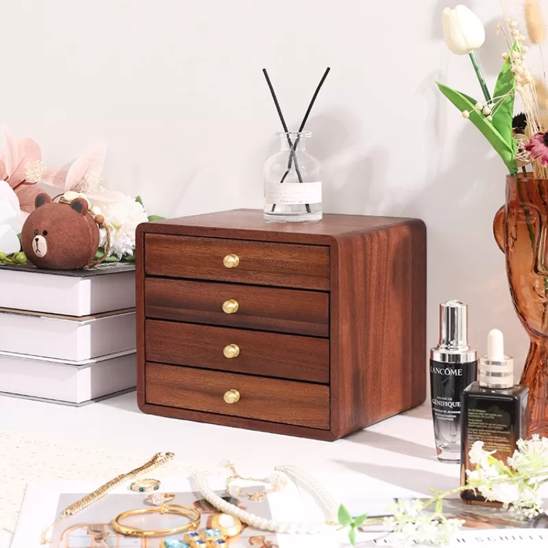 1/2/3/4/5/6 Layers Custom Luxury Large Wooden Jewelry Box Necklace Ring Earring Case Storage Organizer