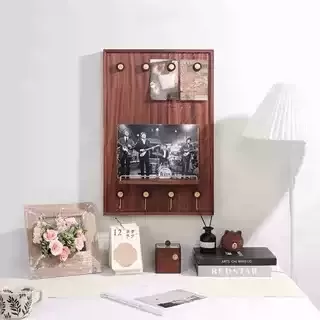 Home Decor Walnut Wooden Pegboard for Meter Box Cover Transformation