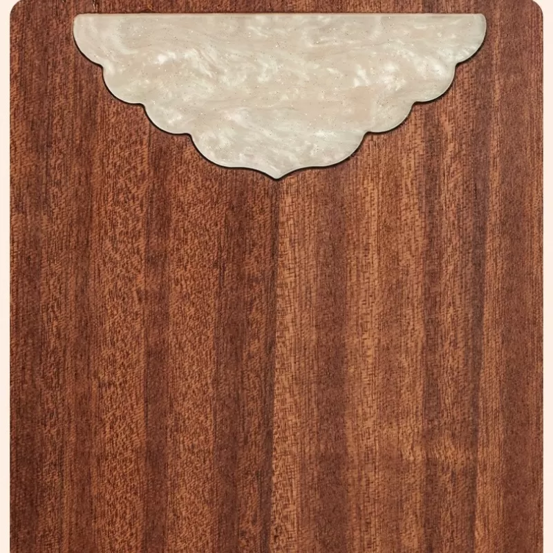 Luxurious Solid Wood Design with Brass Accents