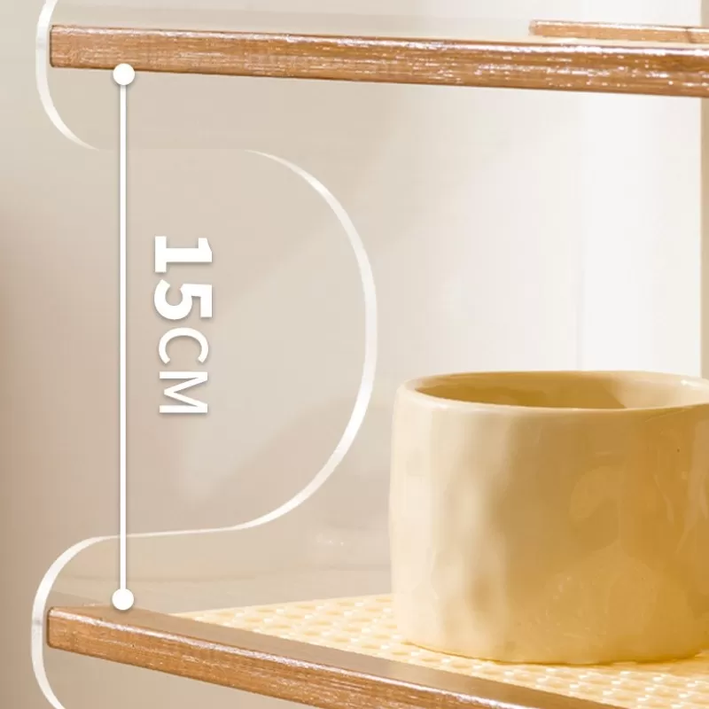 Elegant Fusion of Solid Wood and Acrylic Glass