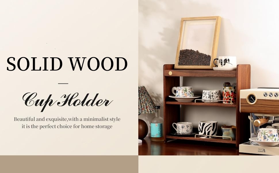 Walnut Wood/Cherry Wood Mug Organizer