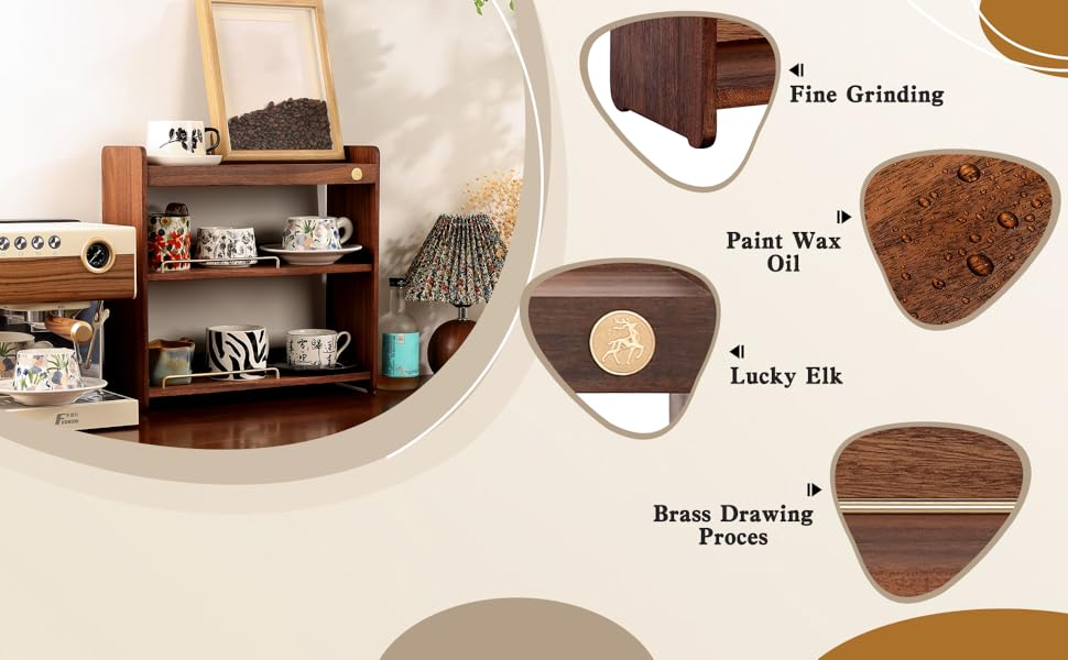 Walnut Wood/Cherry Wood Mug Organizer