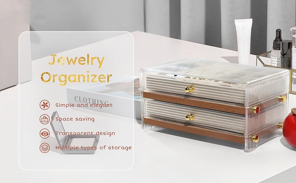Luxury Custom Original Wooden Ring Watch Necklace Jewellery Storage Organizer